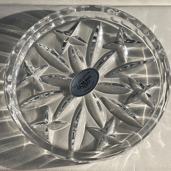 Gorham King Edward Crystal In Crystal Contemporary Glass for  Vintage Gorham King Edward Collection - Full Lead Crystal Coasters-  4- #C480